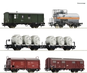 Roco 6600018 - H0 - 6-tlg. Set Güterzug, DB, Ep. IV